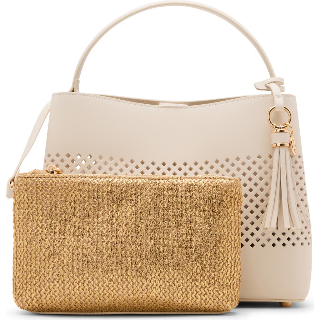 ANNE KLEIN ANNE KLEIN PERFORATED SATCHEL