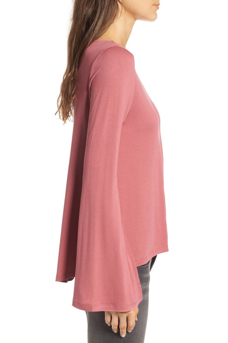 Split Sleeve Tee, Alternate, color, PINK MAUVE