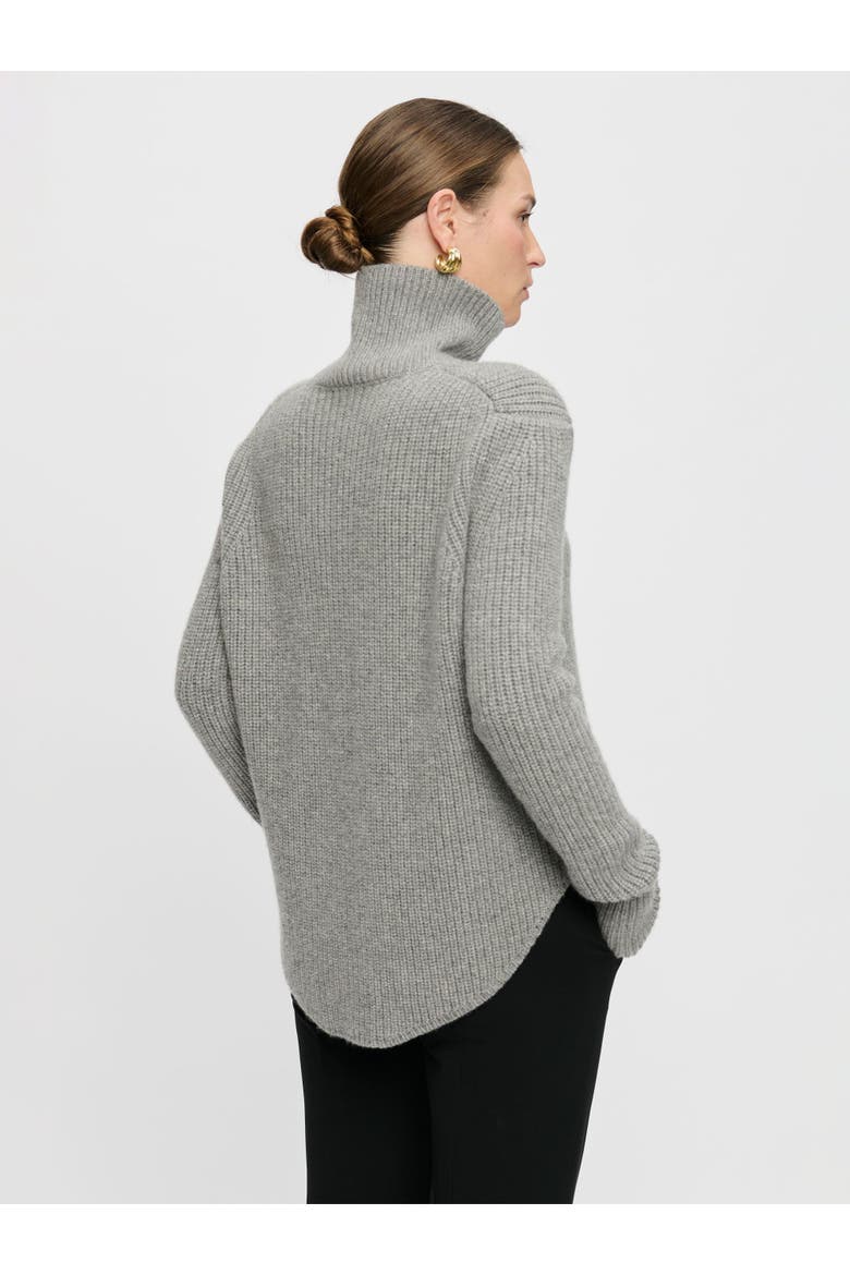 Barrie Long sleeve turtleneck ribbed sweater, Alternate, color, Grey