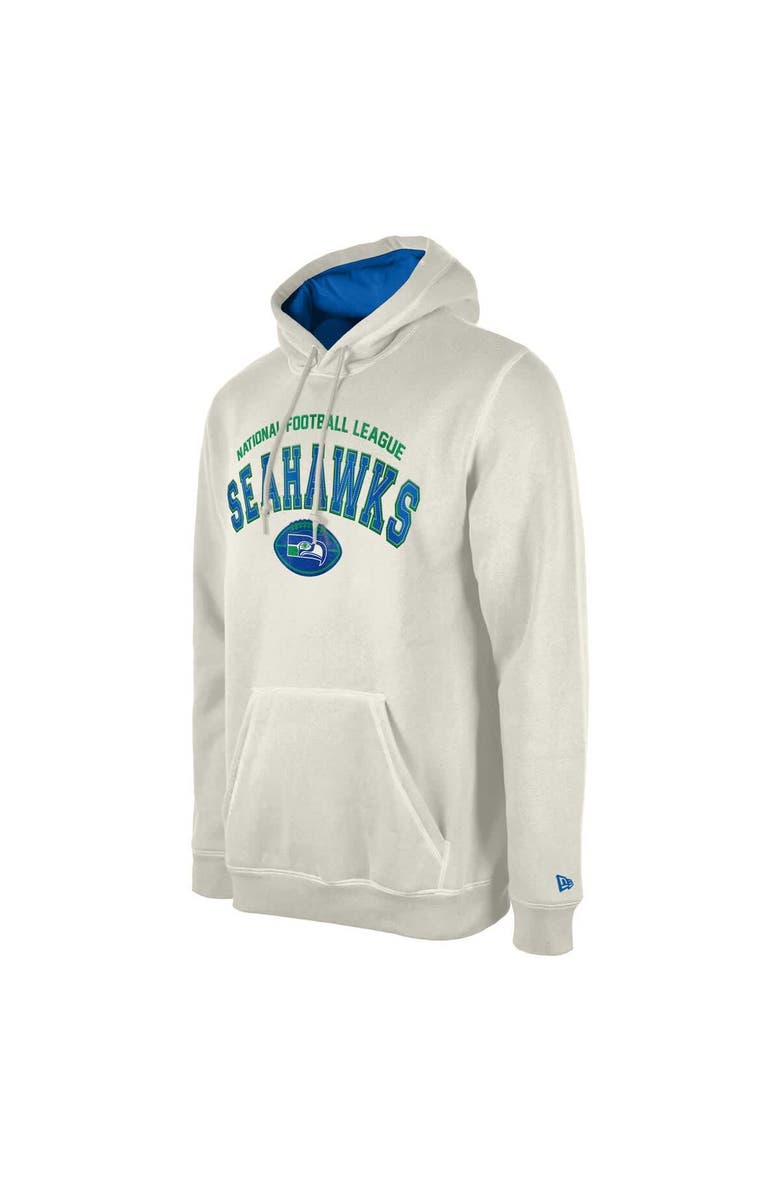 New Era Men's New Era Cream Seattle Seahawks Historic 3rd Down Pullover Hoodie, Alternate, color, Cream