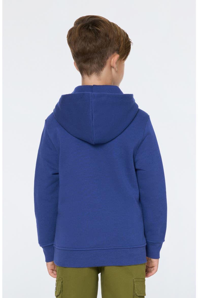 Kids' Graphic Fleece Hoodie, Alternate, color, NAVY