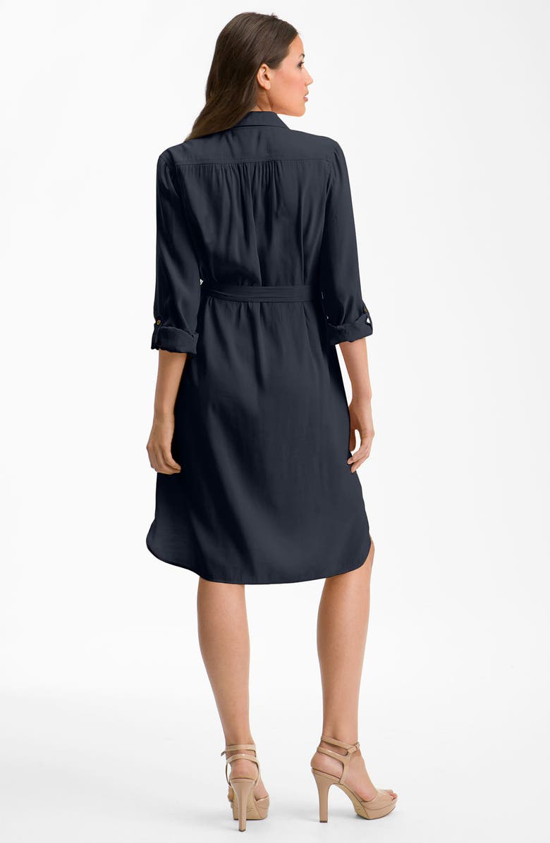 Suzi Chin for Maggy Boutique Crêpe de Chine Shirtdress, Alternate, color,