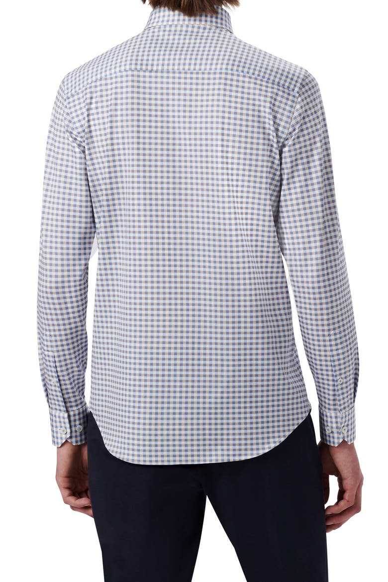 OoohCotton® Check Button-Up Shirt, Alternate, color, SAND