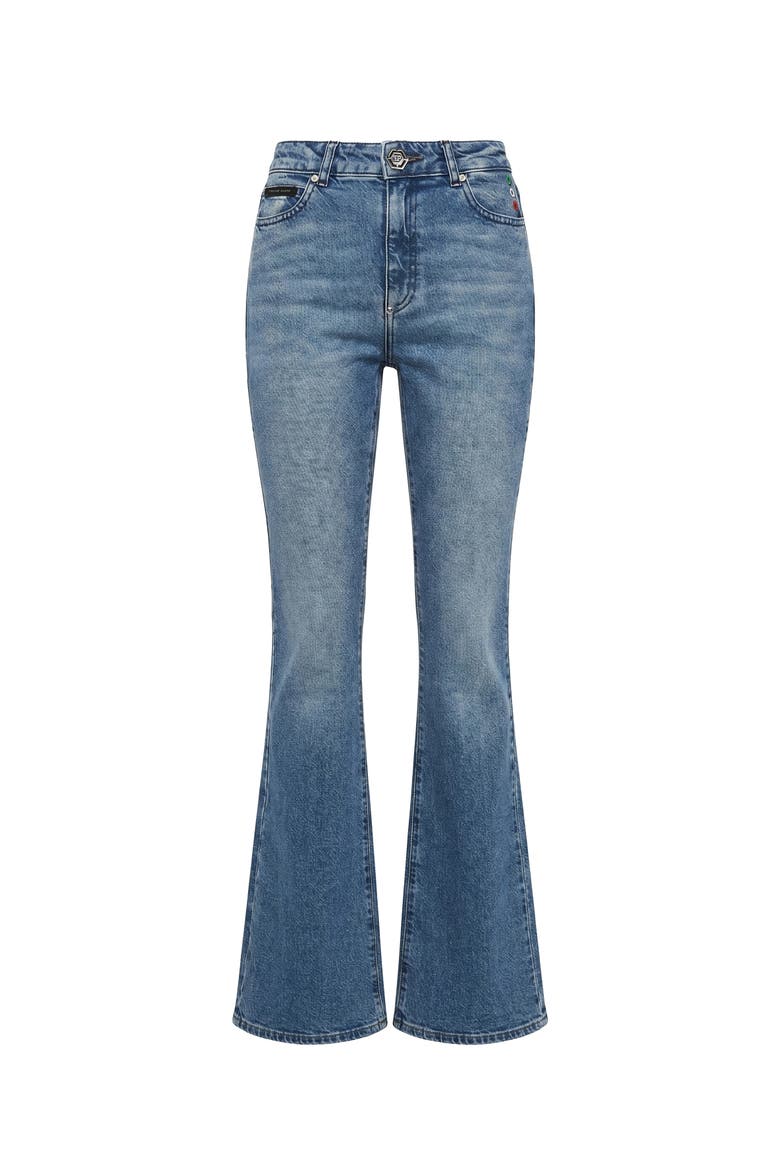 Flare Fit Jeans Basic Women, Main, color, BlueOcean