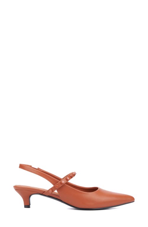 Torgeis Tamara Slingback Kitten Heel Pump In Brown