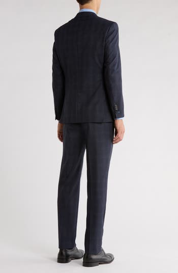 Peak Lapel Wool Blend Suit