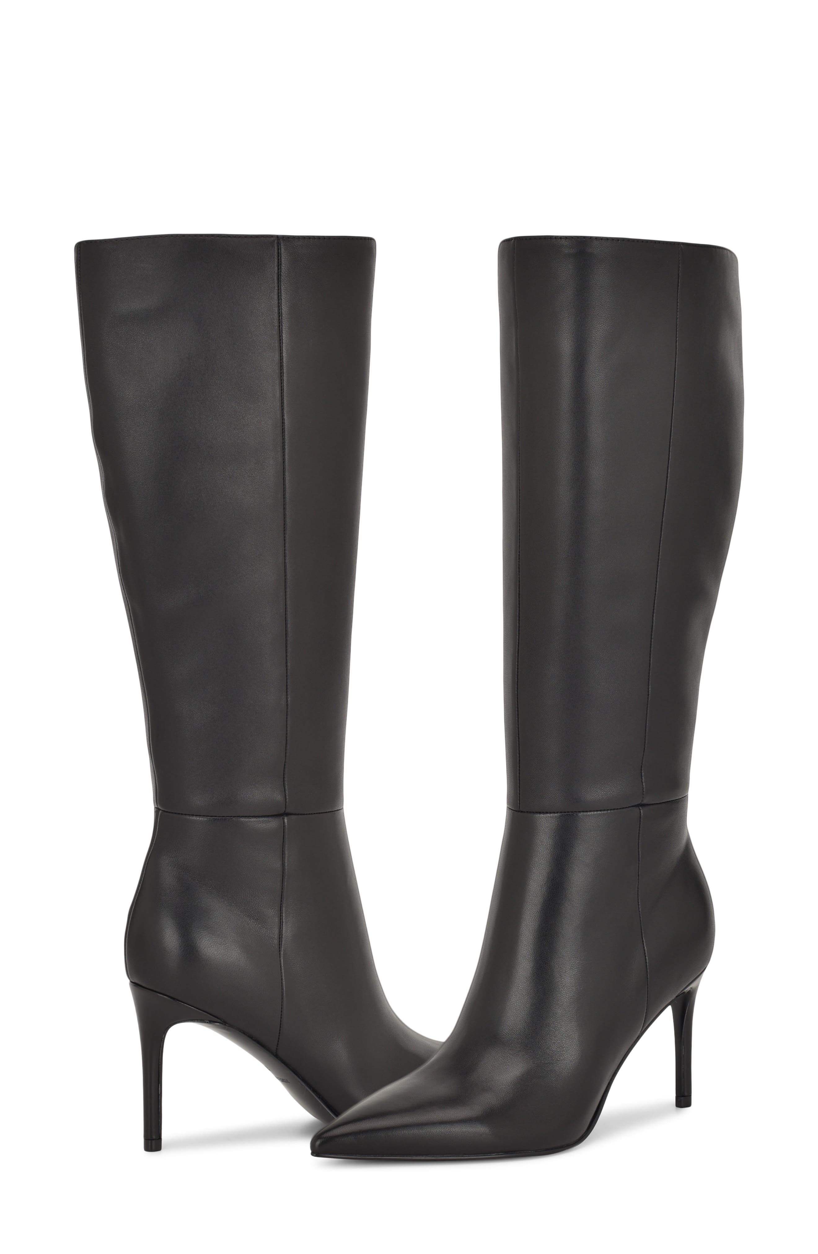 Nine West Cook Pointed Toe Knee High Boot, Alternate, color, Black