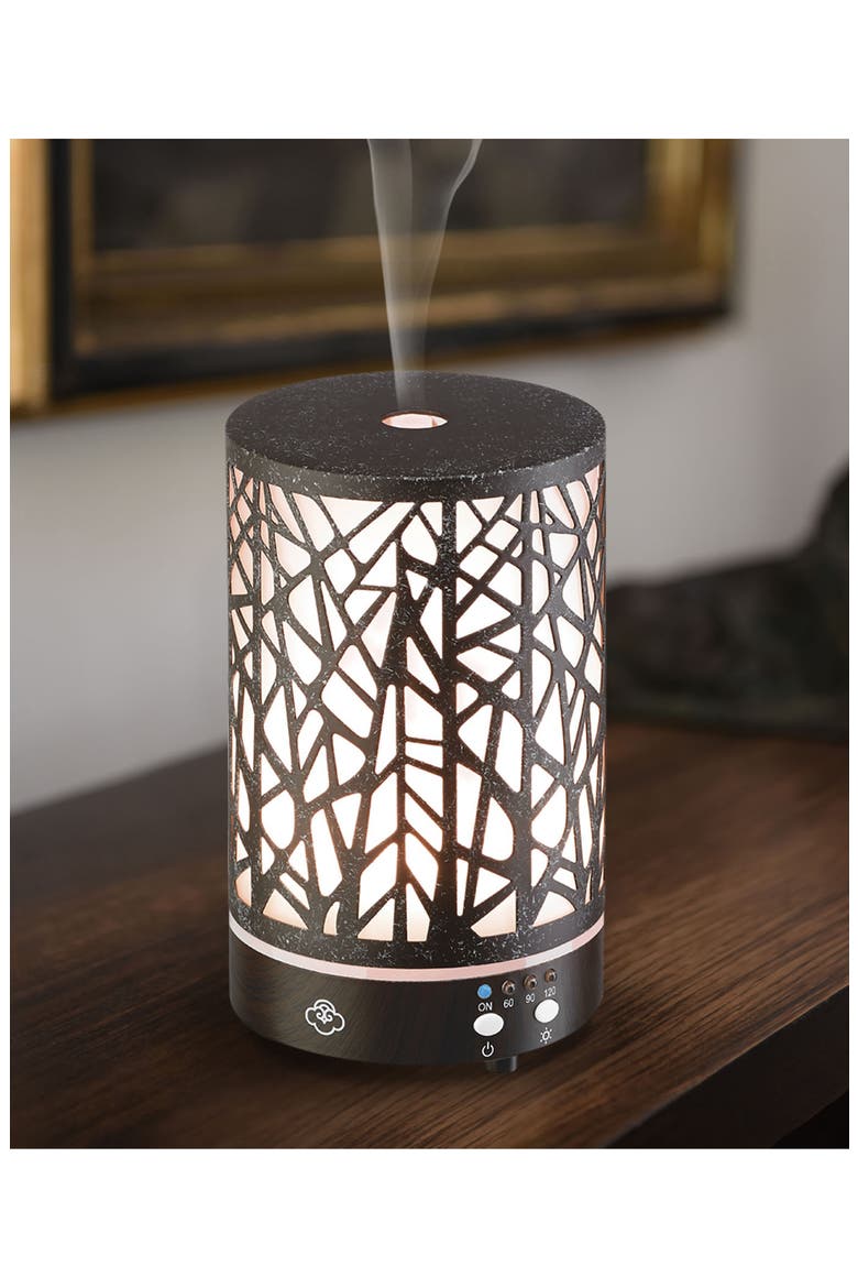 Forest Metal Ultrasonic Aroma Diffuser, Alternate, color, BROWN