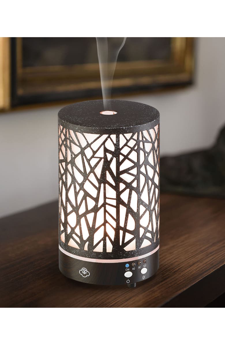 SERENE HOUSE Forest Metal Ultrasonic Aroma Diffuser, Alternate, color, Brown
