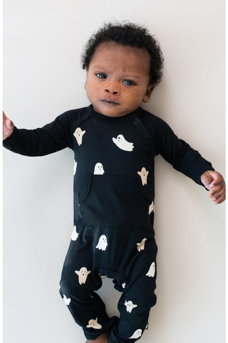 Boo Long Sleeve Romper, Alternate, color, BOO