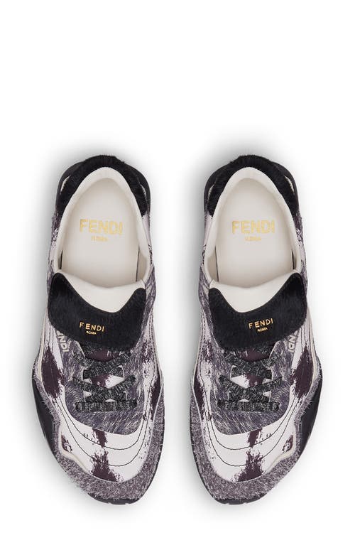 Fendi New Flow Low Top Sneaker In Black