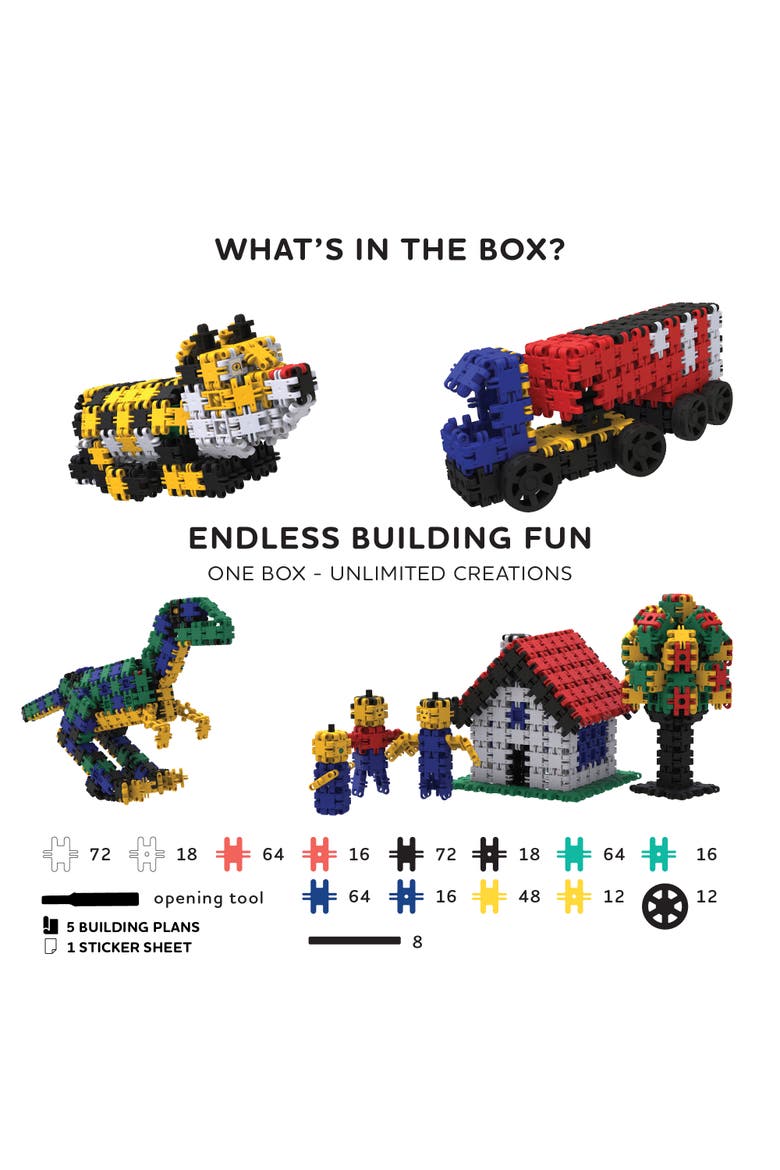 Nano Clics Creative Builders 500, construction toys for children ages 8 and up, creative educational toys in a 500 piece set, building blocks for girls and boys, durable toys, Alternate, color, Multi