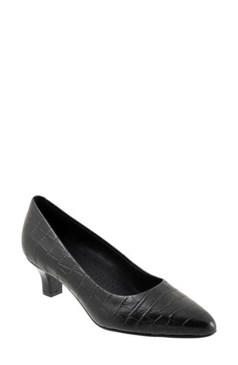 Kate Pointed Toe Kitten Heel Pump (Women)