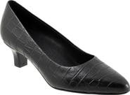 Trotters Kate Pointed Toe Kitten Heel Pump