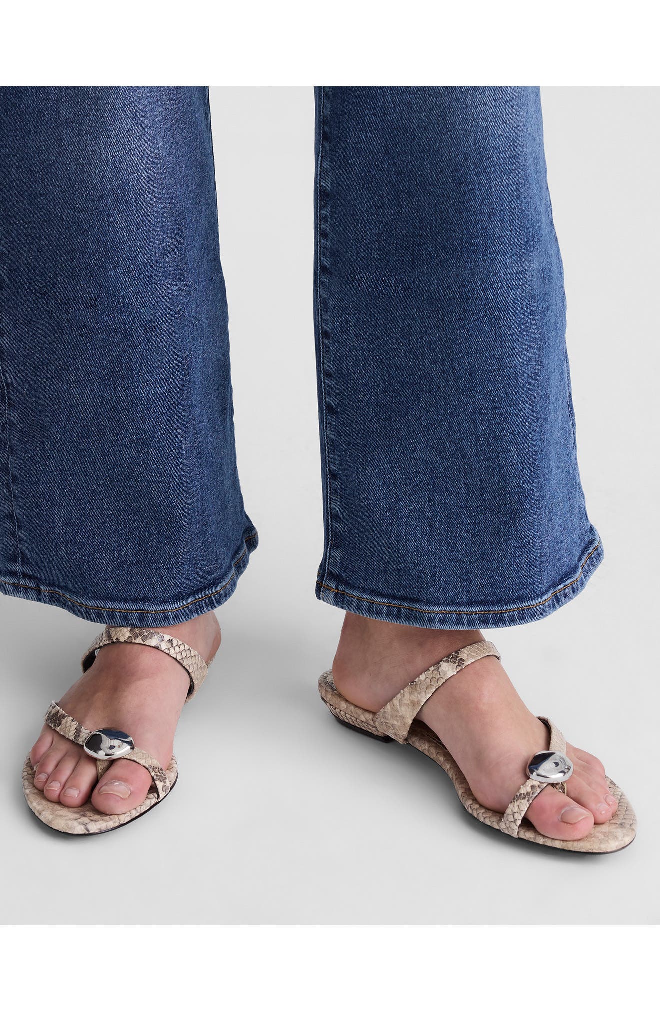 Madewell The Mila Organic Hardware Flip Flop, Alternate, color, Vintage Khaki Multi