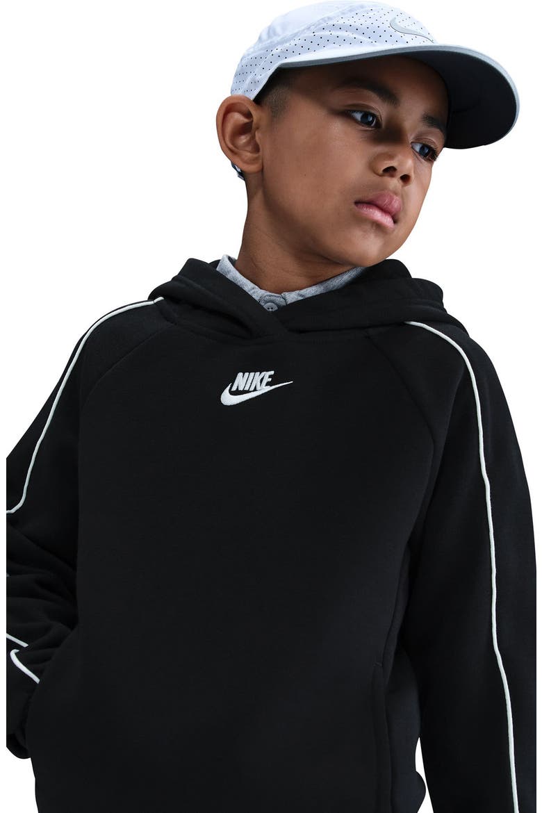 Kids' Sportswear Club Fleece Hoodie & Joggers Set, Alternate, color, BLACK/ BLACK/ WHITE/ WHITE