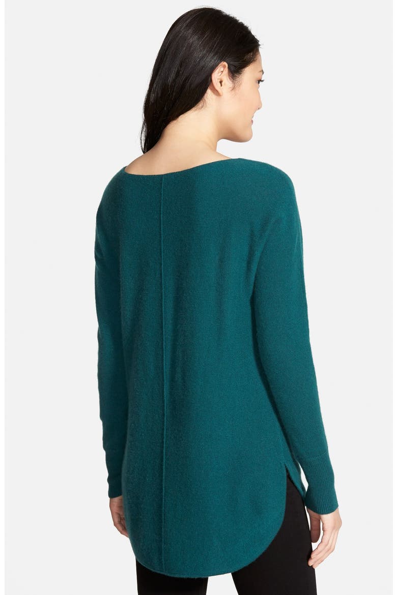 Cashmere High/Low Tunic, Alternate, color, GREEN BOTANICAL