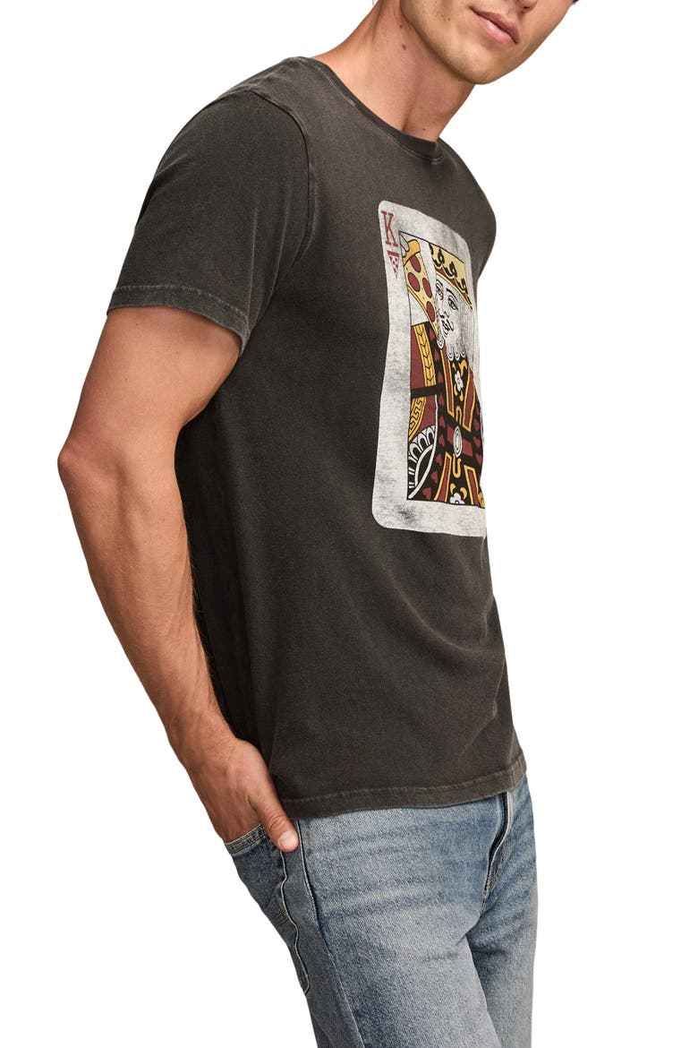 Pizza King Cotton Graphic T-Shirt, Alternate, color, JET BLACK