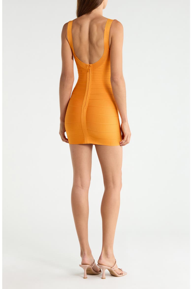 The OG Scoop Neck Bandage Cocktail Dress, Alternate, color, TANGERINE