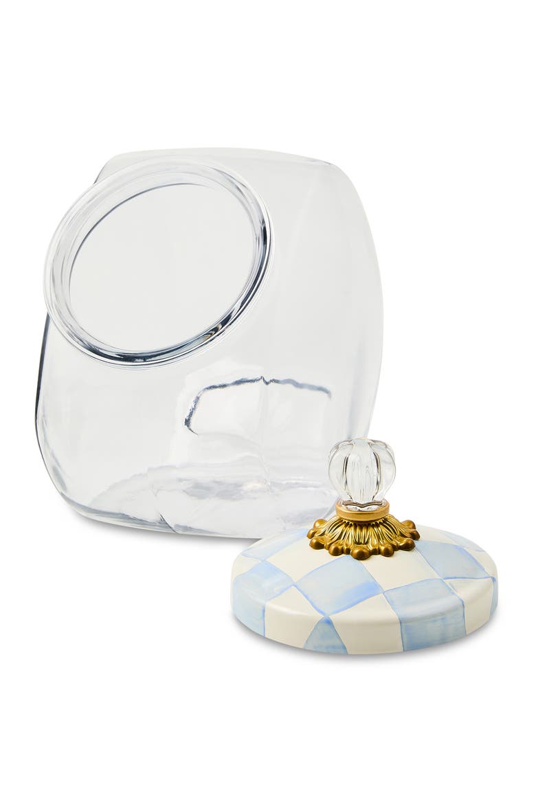 Cookie Jar with Sky Check Lid, Alternate, color, SKY CHECK