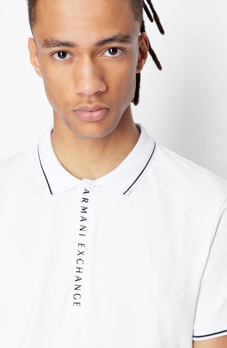 Armani Exchange Slim Fit Tipped Logo Placket Polo, Alternate, color,