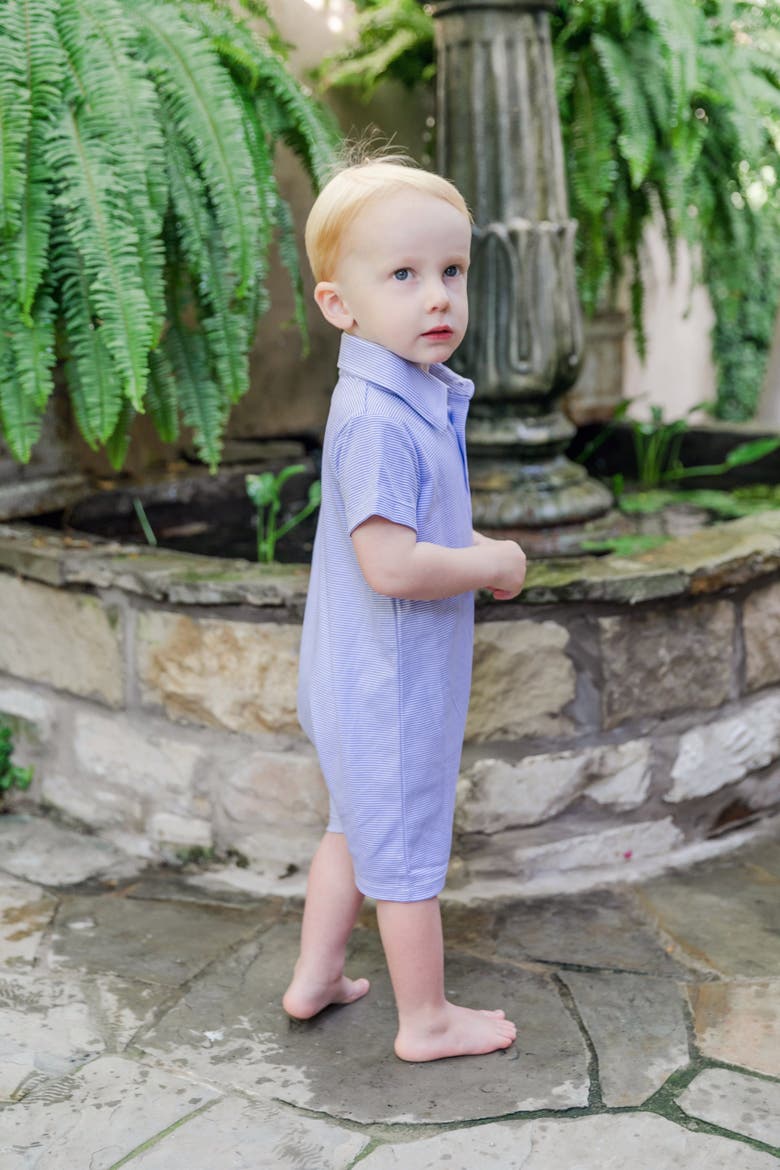 Tripp Boys' Polo Shortall, Alternate, color, Blue Stripes