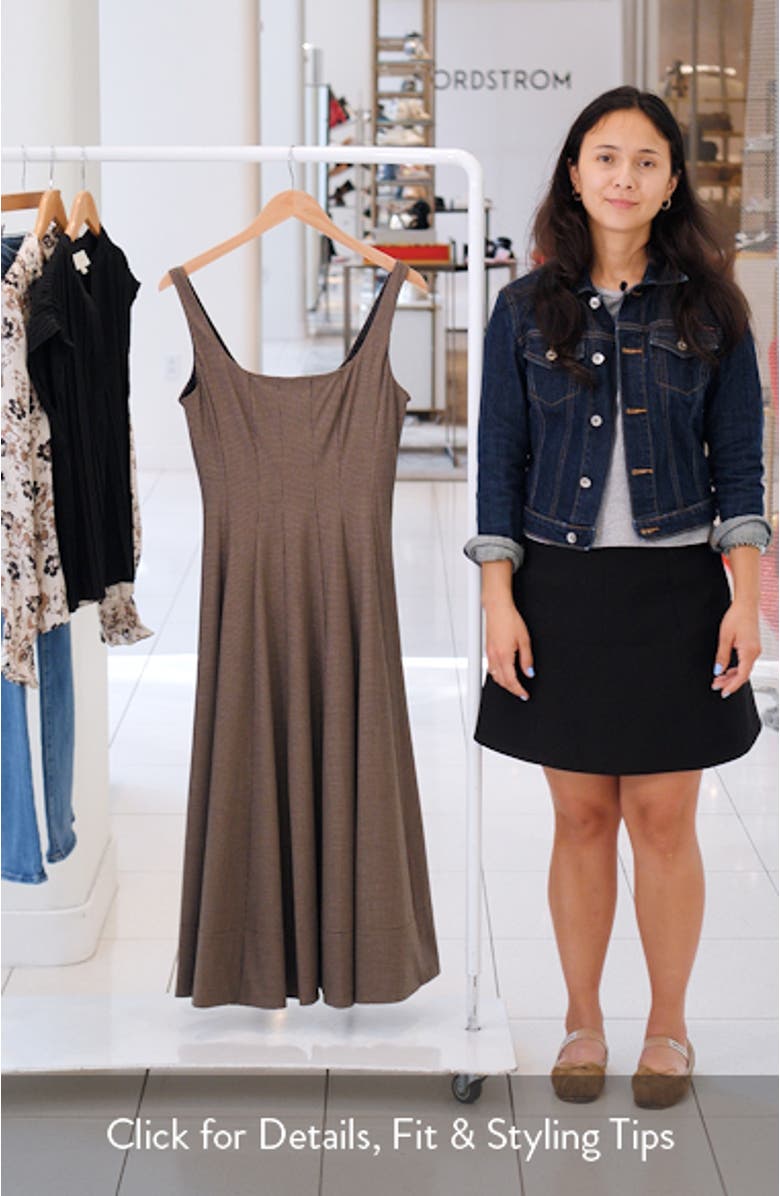 Wells Houndstooth Fit & Flare Midi Dress, sales video thumbnail