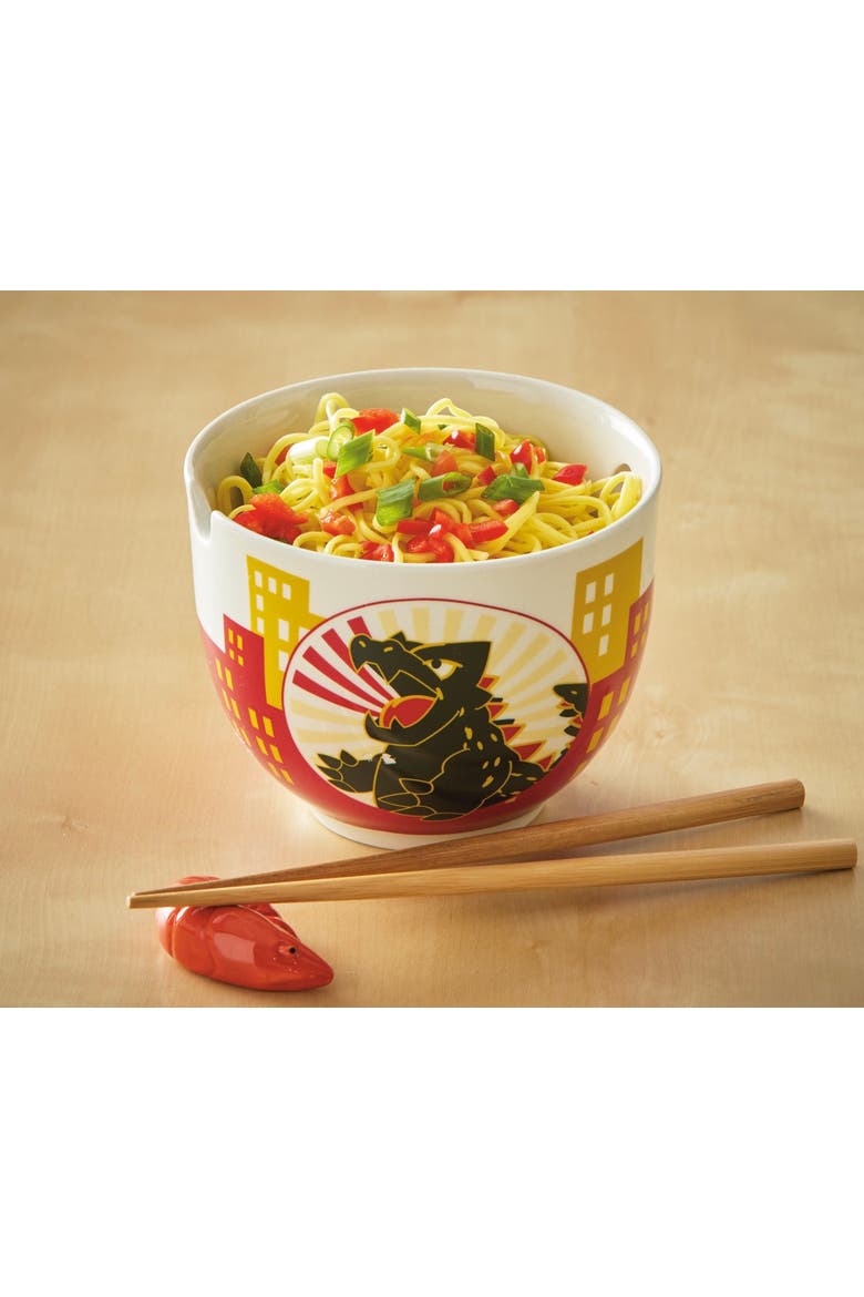 Kaiju Noodle Bowl Stoneware 16 oz, Alternate, color, Multicolored