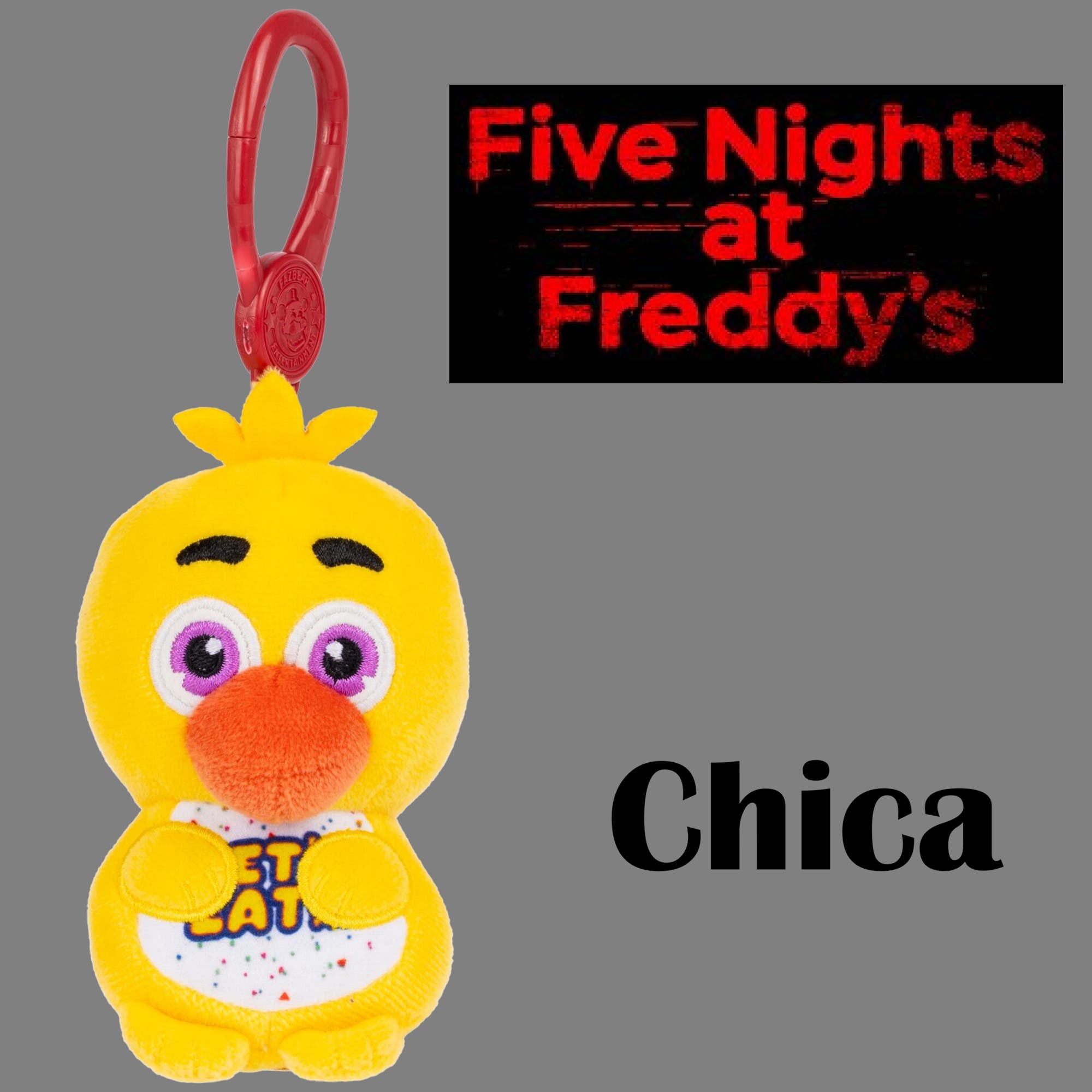 Five Nights At Freddy's Classic Chica Keychain, Alternate, color, Multicolored