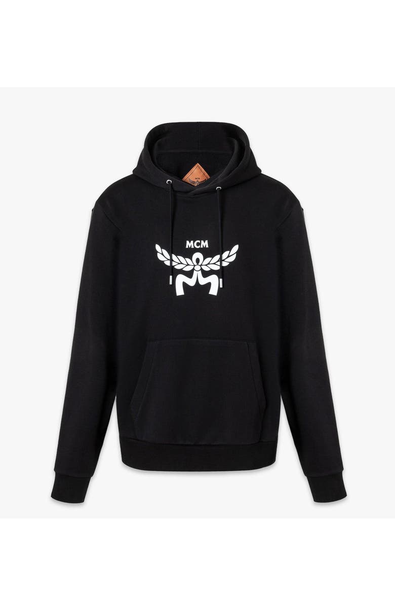 MCM Classic Logo Hoodie in Organic Cotton, Main, color, Black