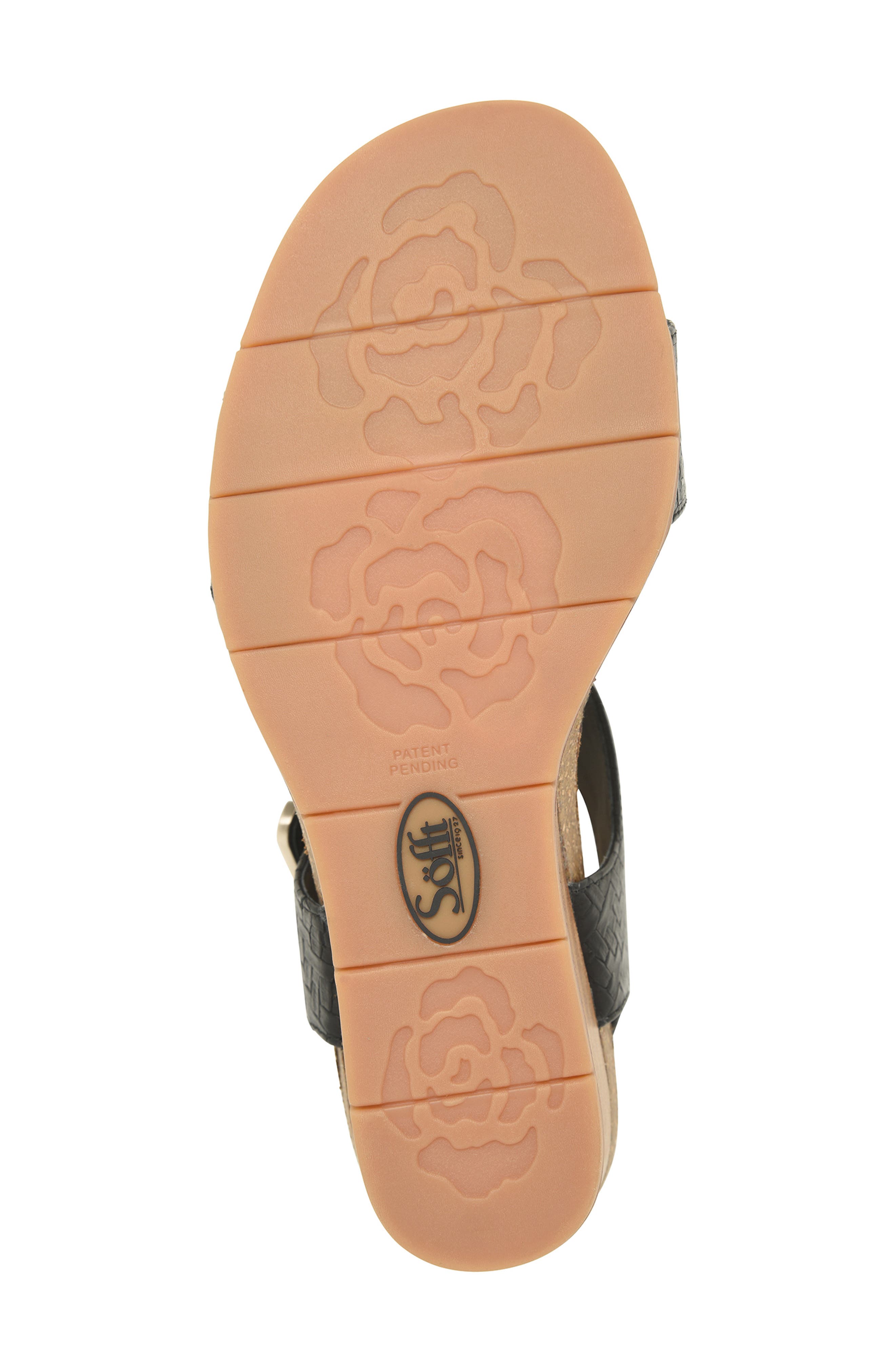 Söfft Verdi II Slingback Wedge Sandal, Alternate, color, Black Woven