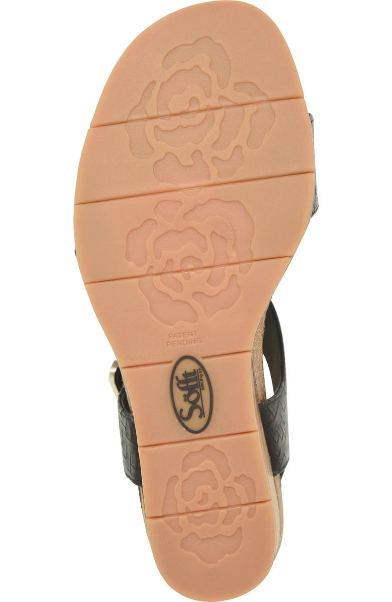 Söfft Verdi II Slingback Wedge Sandal, Alternate, color, Black Woven