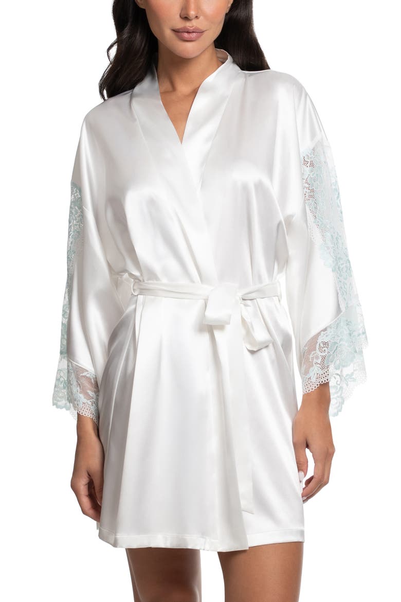 Lillie Lace Trim Satin Wrap, Main, color, IVORY