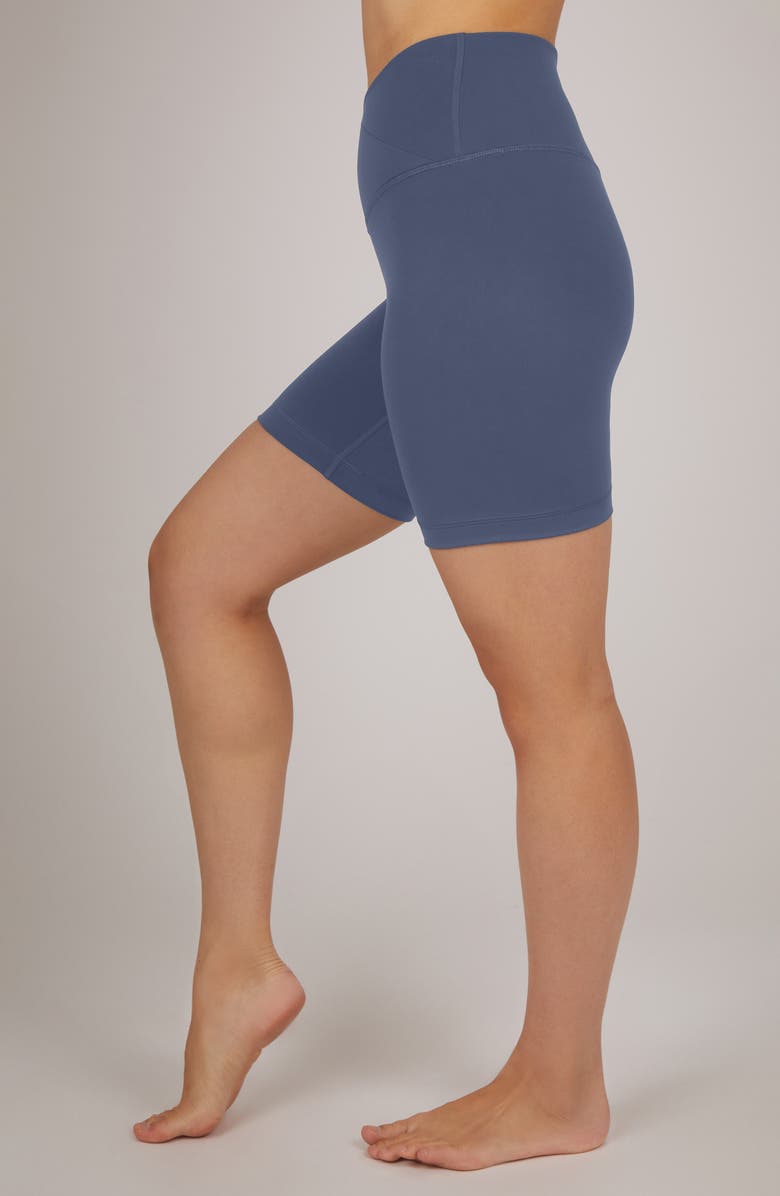 90 DEGREE BY REFLEX Lux Crossover High Waist 7" Bike Shorts & Everyday High Waist 7" Basic Bike Shorts Set, Alternate, color, 