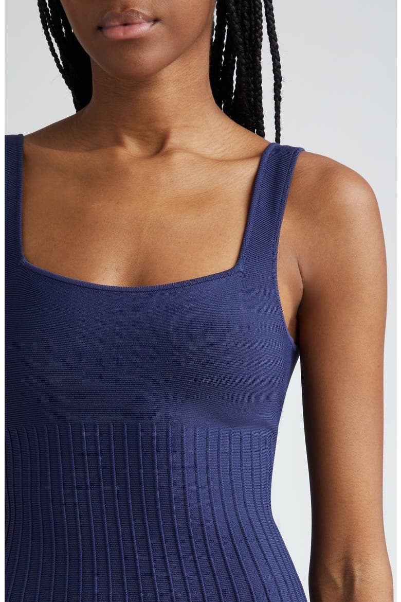 Ellison Pleat Effect Sweater Dress, Alternate, color, NAVY