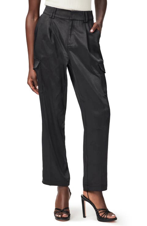 Malika Satin Cargo Pants (Petite)