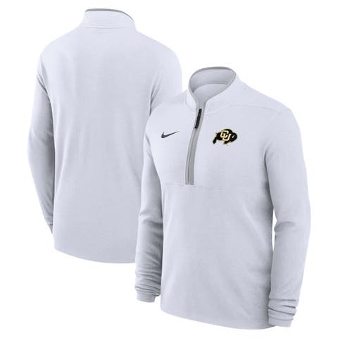 Men's Nike White Colorado Buffaloes Coaches Courtside Basketball Victory Performance Quarter-Zip Top