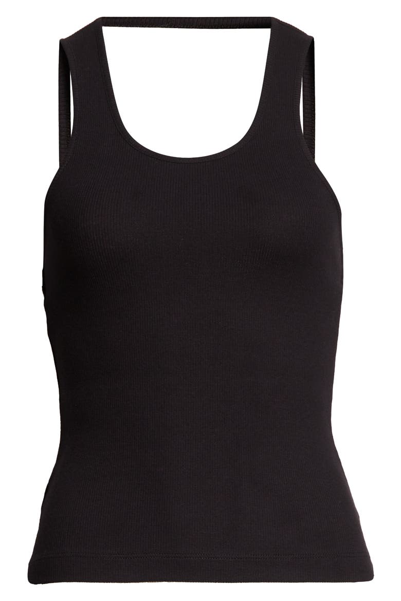 Gender Inclusive Ian Rib Tank, Alternate, color, BLACK