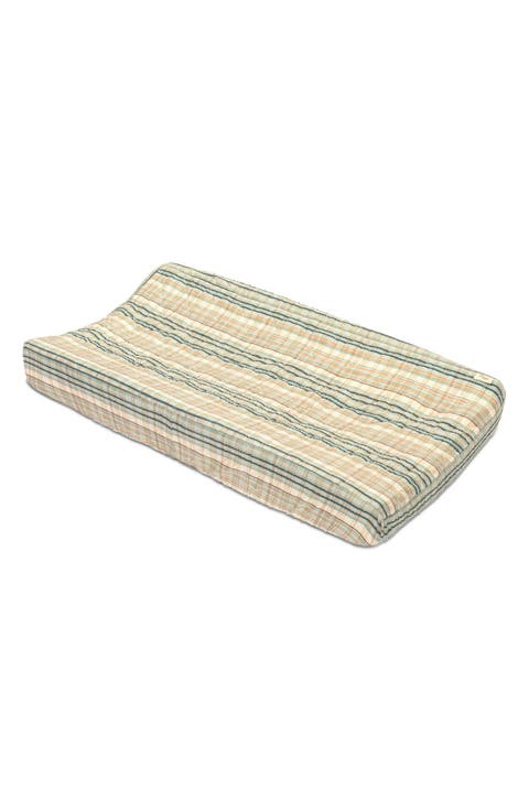 Plaid Quilted Cotton Changing Pad Cover