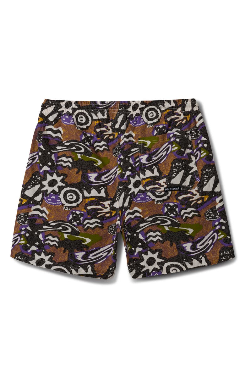 Maui & Sons Molten Jam Cotton Drawstring Shorts, Alternate, color, Earth
