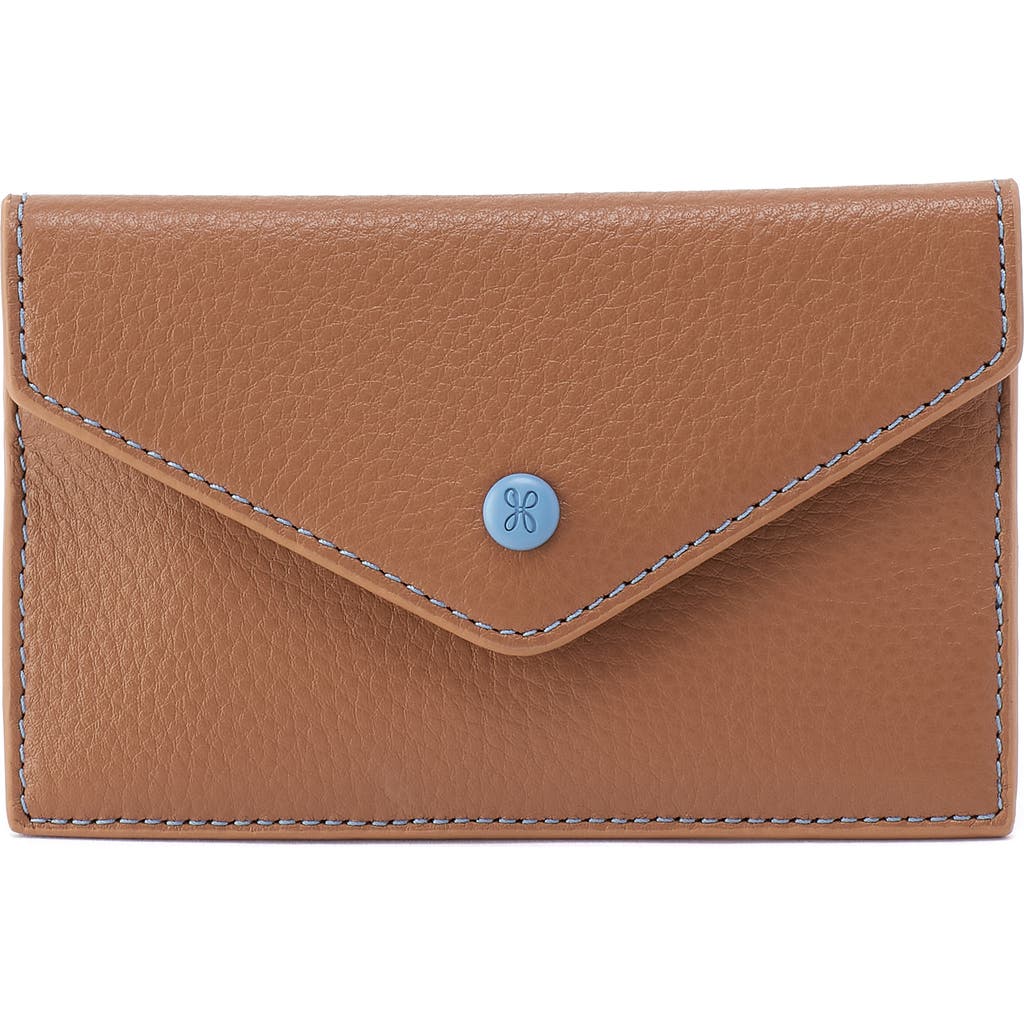 Hobo Goldie Leather Card Case In Brown
