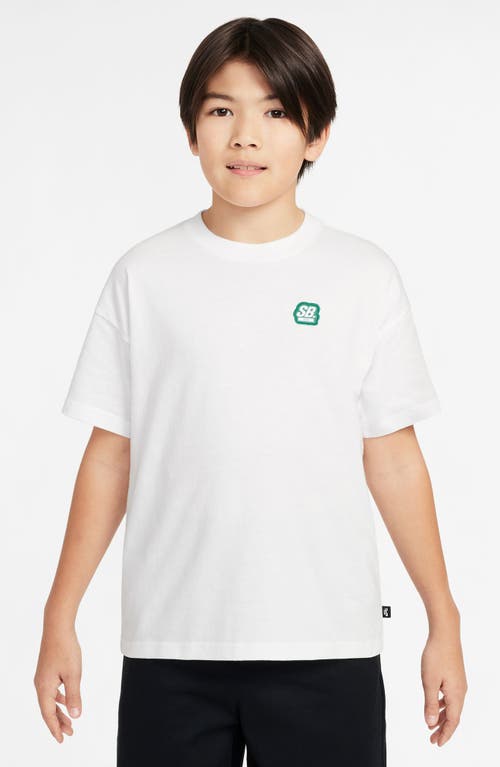 Nike Sb Big Kids' Skate T-shirt In White