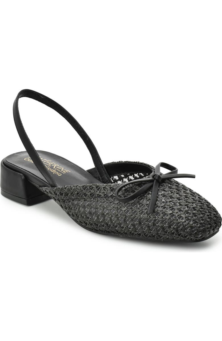 Catherine Catherine Malandrino Slingback Raffia Mule Flat, Main, color,