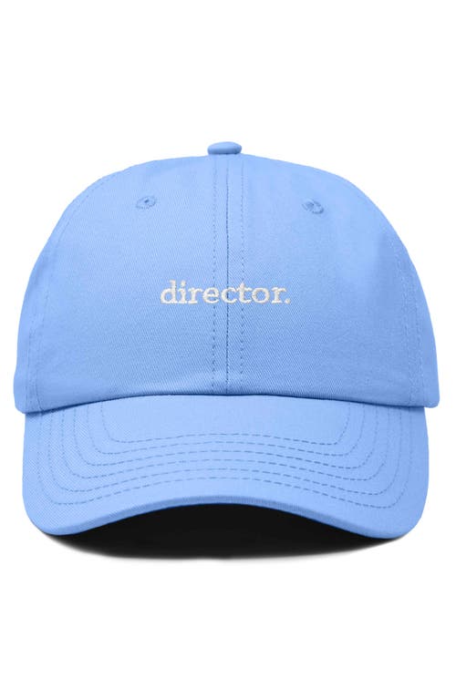 Dalix Director Embroidered Low Crown Cap In Light Blue