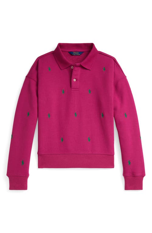 Polo Ralph Lauren Kids' Animated Logo Sweatshirt In Pink