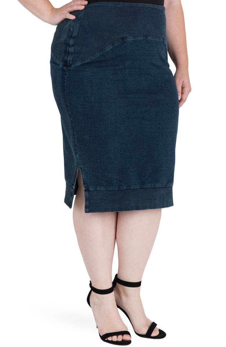 Standards & Practices Kelly Side Slit Knit Pencil Skirt, Alternate, color, 2243Eclipse