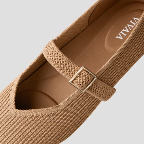 Vivaia Square-toe Mary-jane In Nutmeg