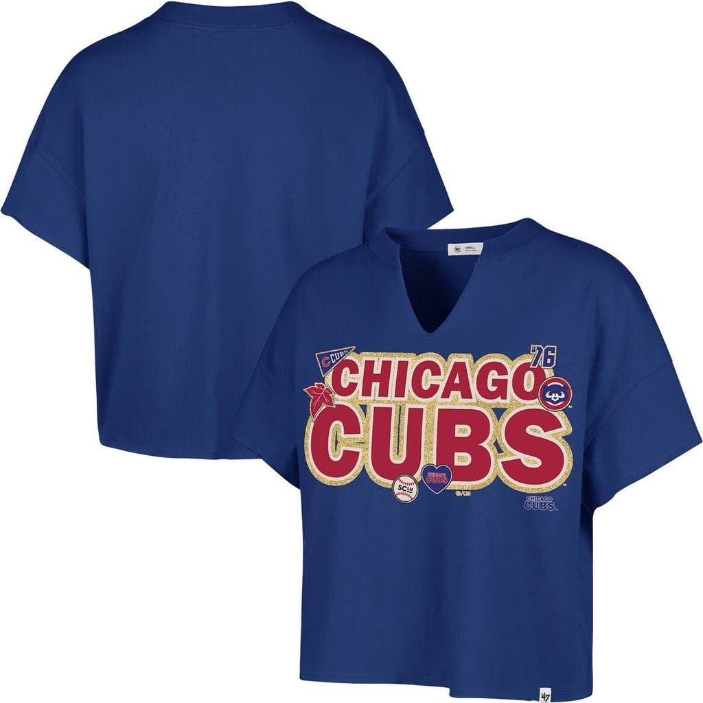 Stoney Clover Lane X '47 Women's '47 x Stoney Clover Lane Royal Chicago Cubs Oversized Notch Neck T-Shirt at Nordstrom, Size X-Large