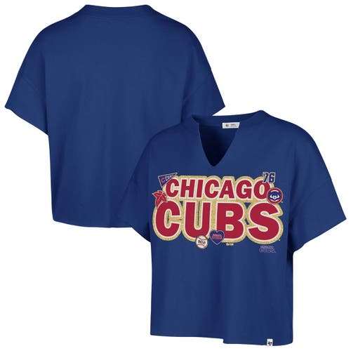 Stoney Clover Lane X '47 Women's '47 x Stoney Clover Lane Royal Chicago Cubs Oversized Notch Neck T-Shirt at Nordstrom, Size Small