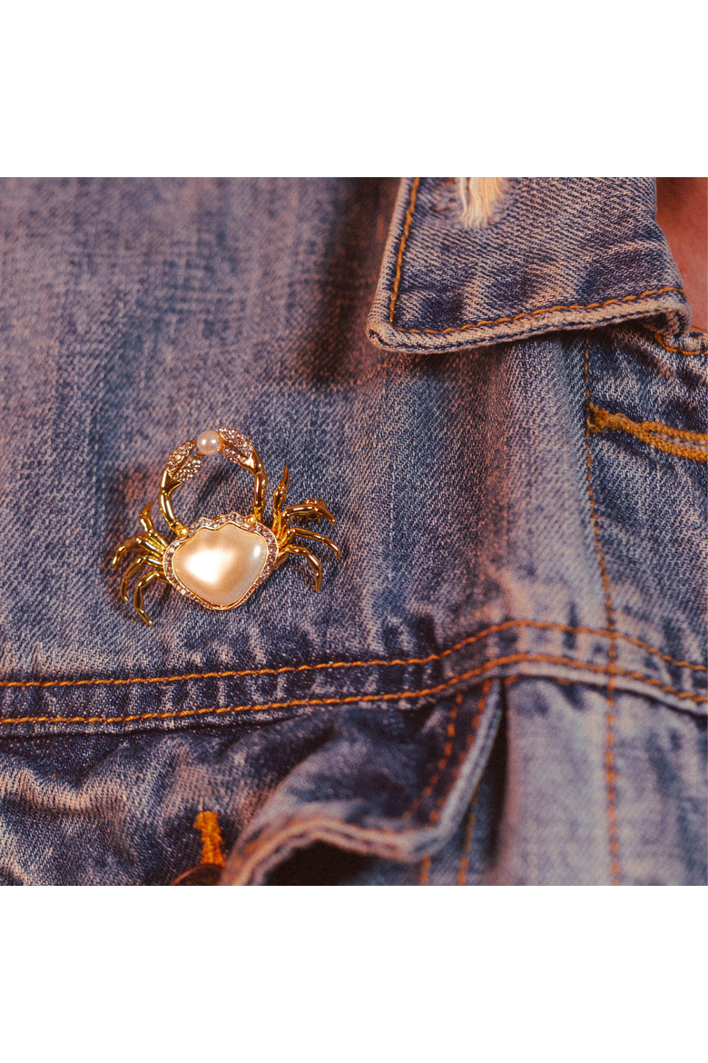 Crab Brooch, Alternate, color, Crab